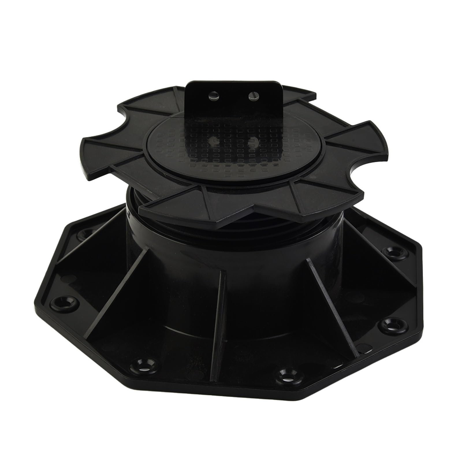 Terrassenständer, Decking Pedestal Adjustable Bracket For Terrace And Floor Heating Support Black 140-220mm