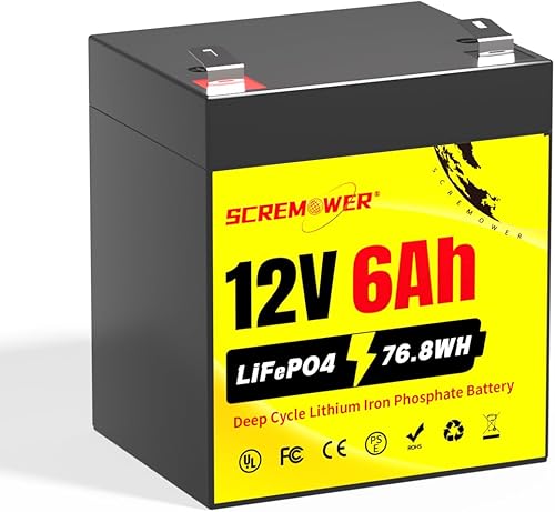Batería LiFePO4 de 12.8V 6Ah con BMS, batería de litio recargable para UPS, Ligthing, juguete para montar, radio, sistema de alarma, cámara