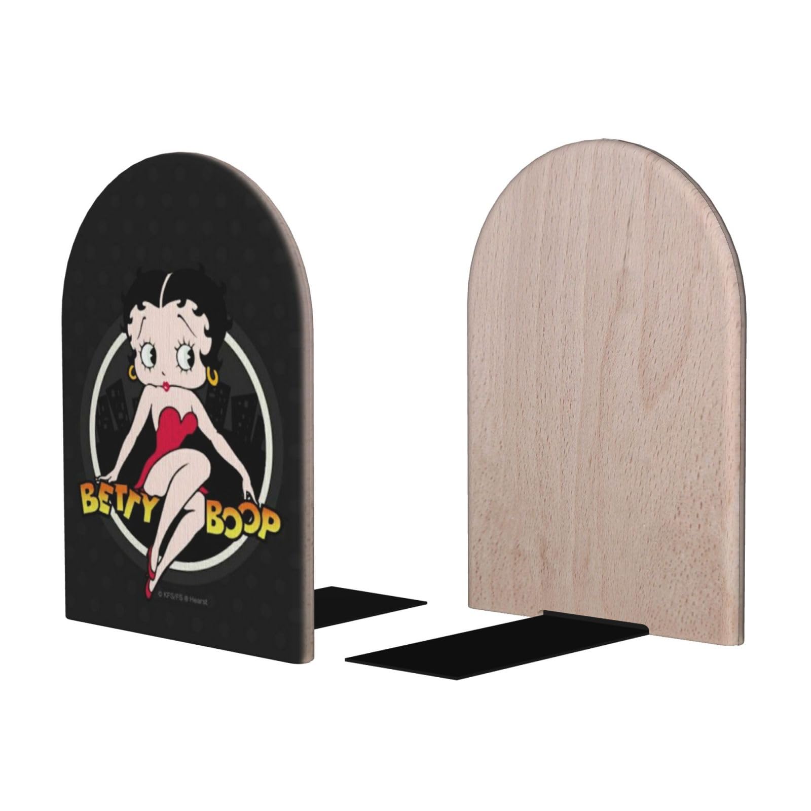 Amazon.co.jp: ベティちゃん 木製 ブックエンド ブックスタンド 木製