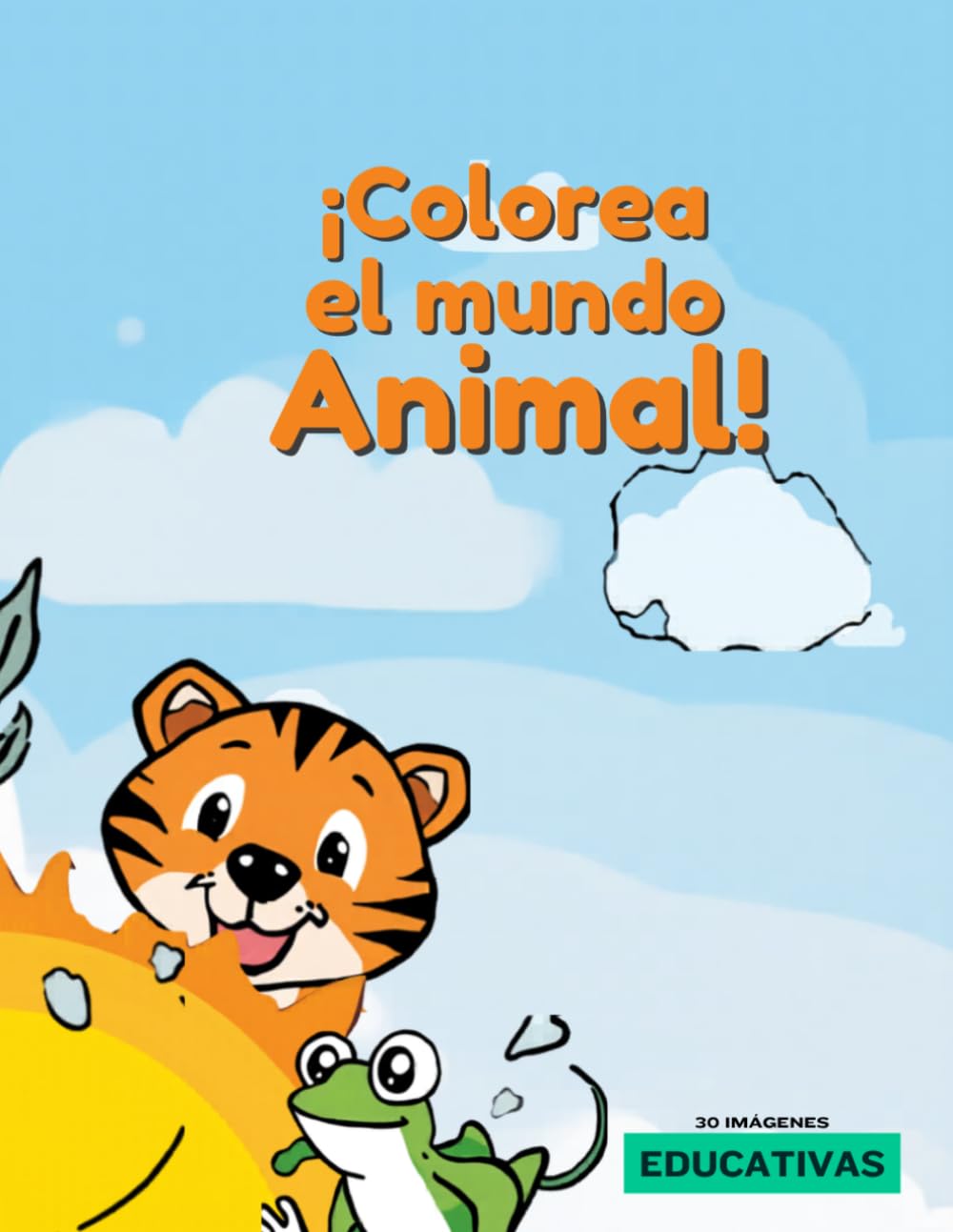 Libro de Animales para Colorear: 30 fichas educativas con datos curiosos sobre los animales