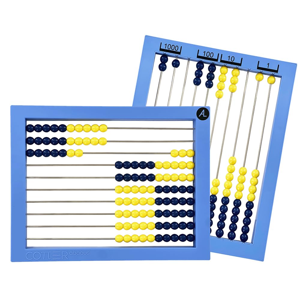 Cotter Abacus - AL Abacus - RightStart Math - kid's math - 100 beads - math concepts - counting numbers - addition subtraction multiplication division