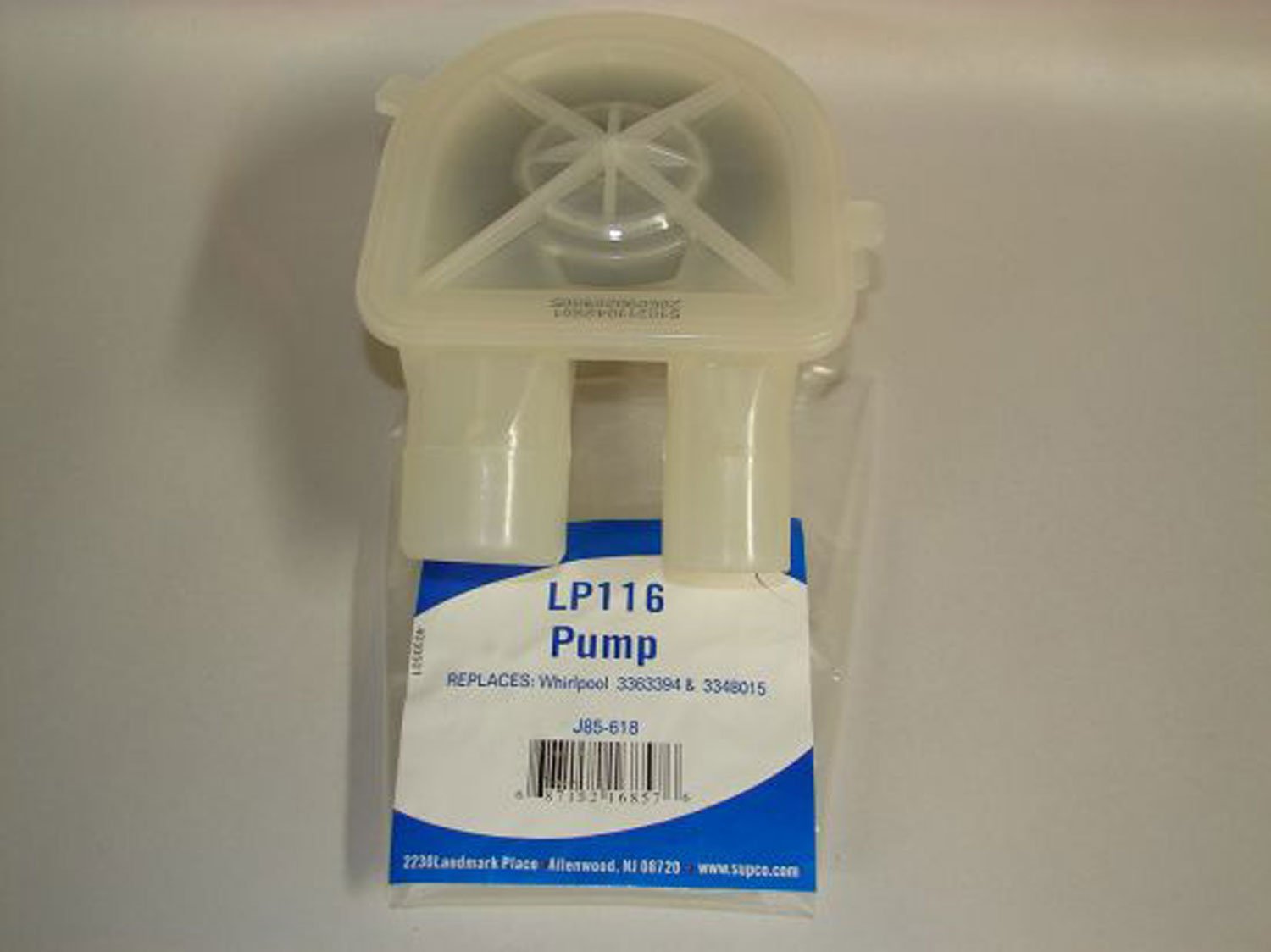 Supco LP116 Pompa Di Ricambio Per Lavatrice Whirlpool | Sostituisce 3363394