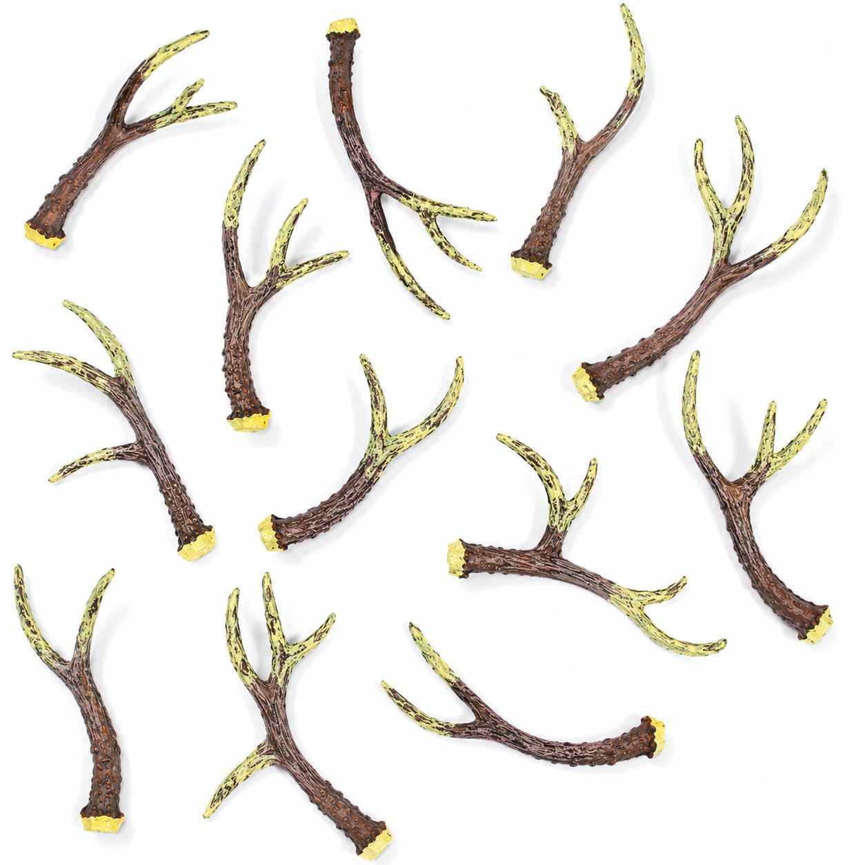 Fun Express Deer Antlers Resin Table Decorations 12 Pack - Realistic Faux Antler Decor for Forest Woodland Christmas Party | Rustic Wedding Centerpieces & Hunting Lodge Themed Events