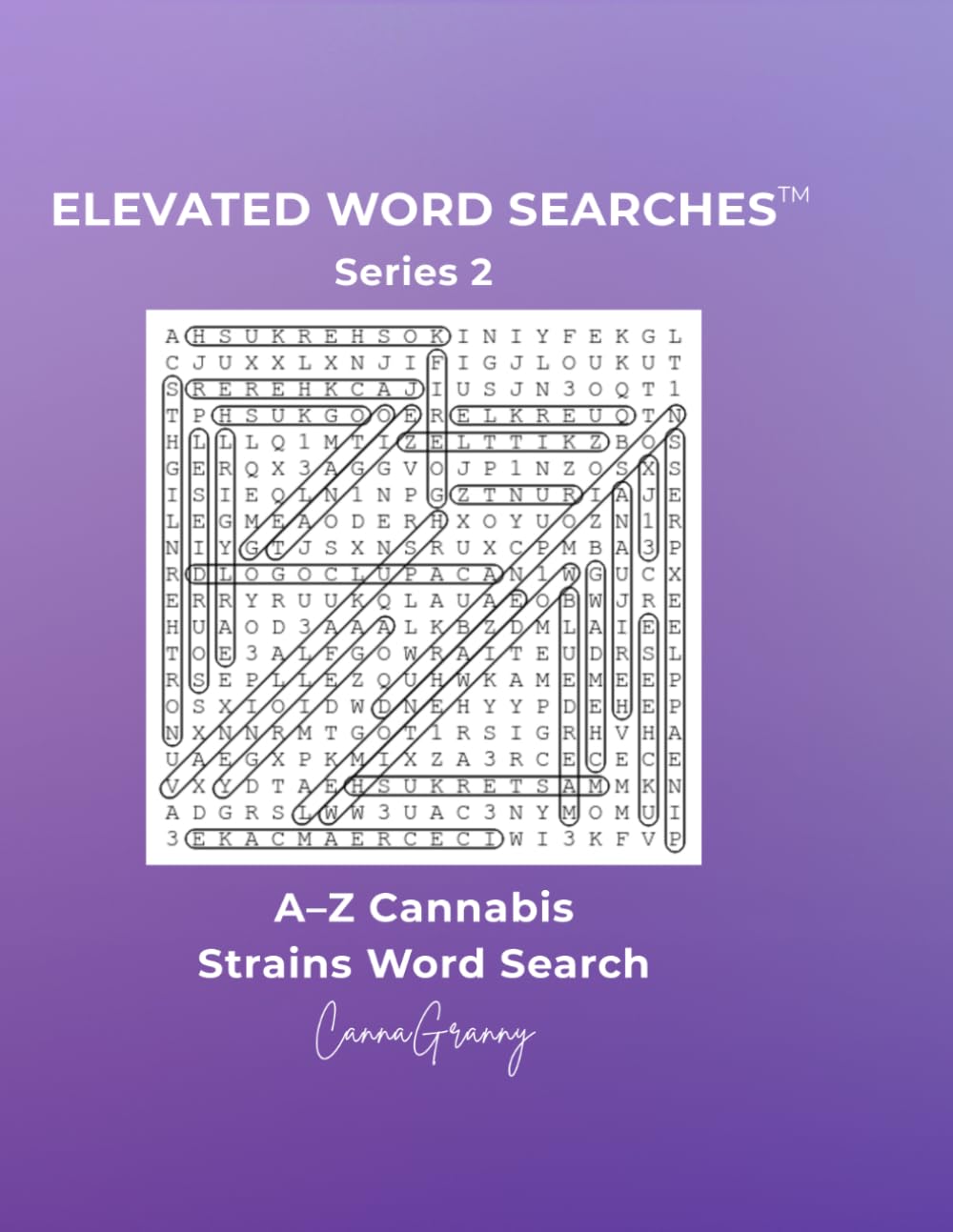 Elevated Word Searches: Series 2: A-Z Cannabis Strains Word Search