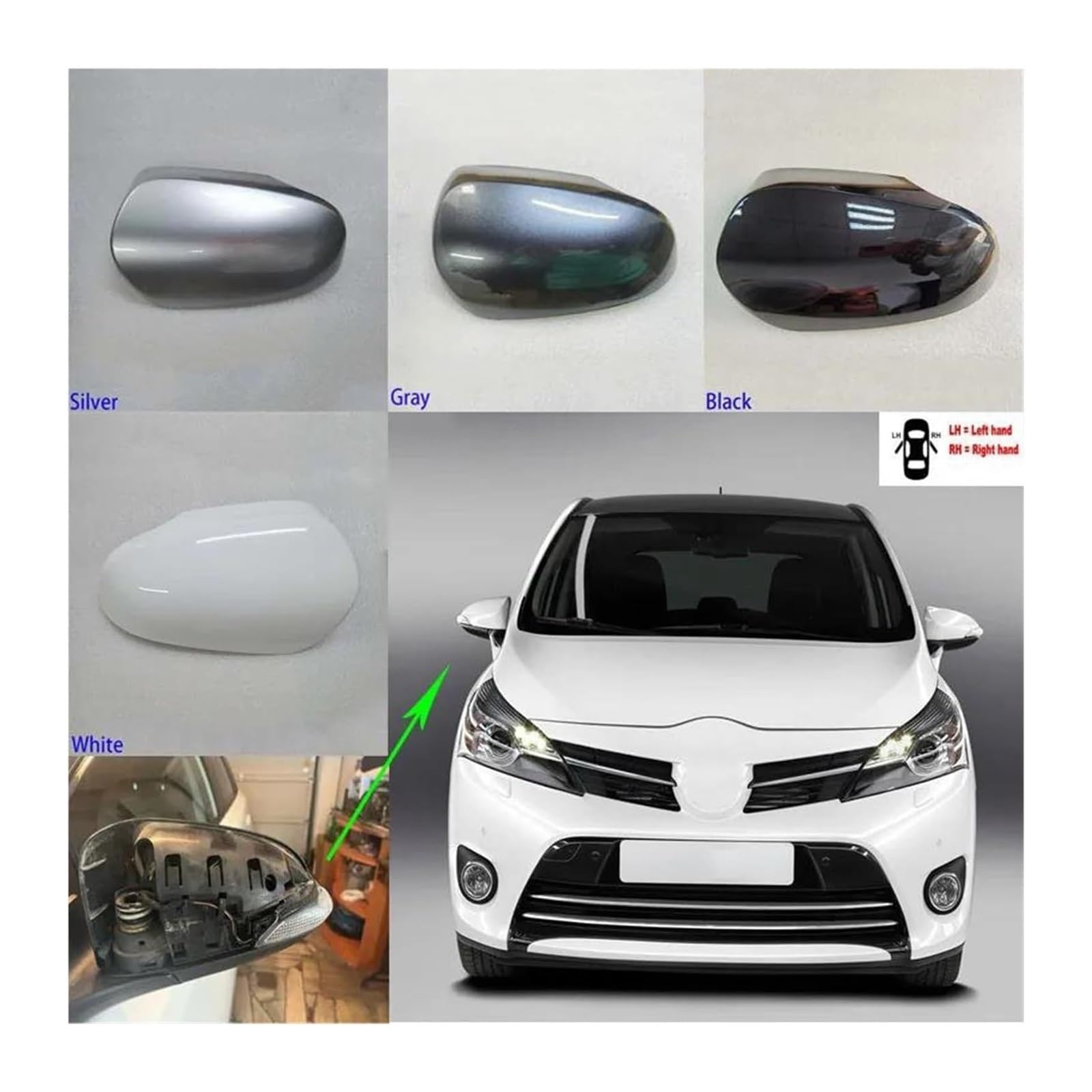 Per Verso 2013-2016 Auto Copertura Specchio Retrovisore Borsette Custodia Lato Tappo Calotta Specchietto Laterale Dell'auto