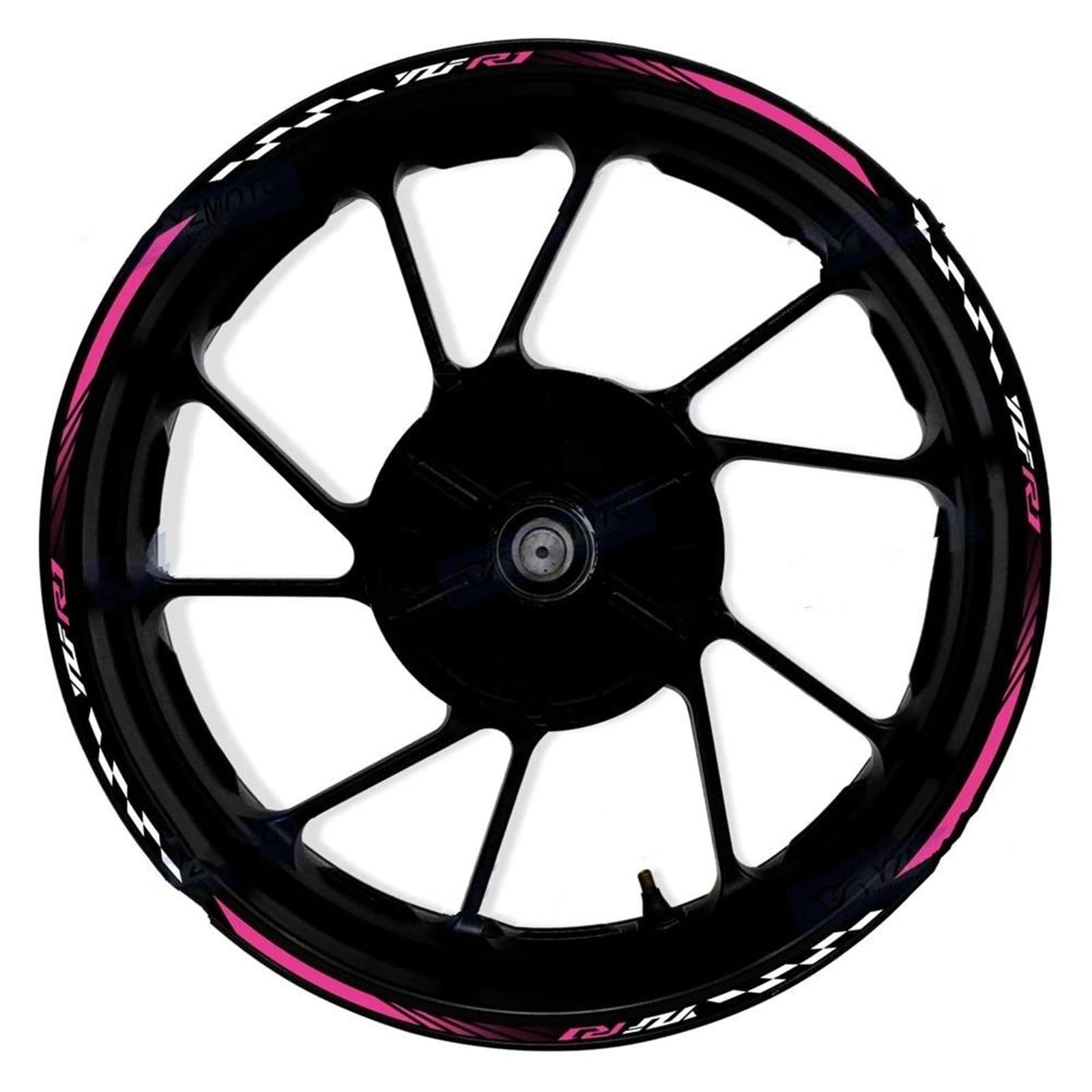 Motorcycle 17 Inch Front and Rear Rims Decals Wheel Hub Decorate Stickers for Yamaha YZF R1(Color7)