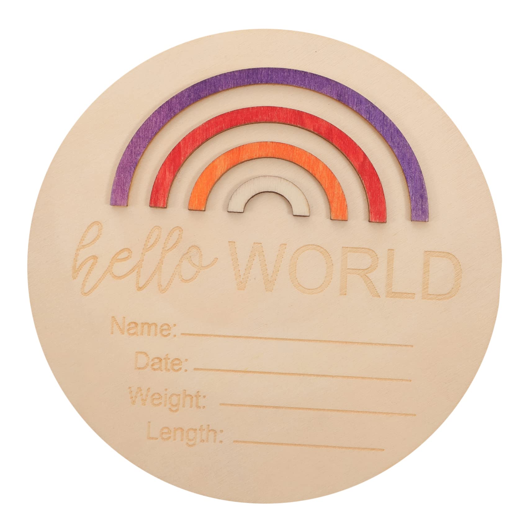 CIMAXIC Nursery Name Sign for Girls Monthly Milestone Elegant Wooden Card Announcement