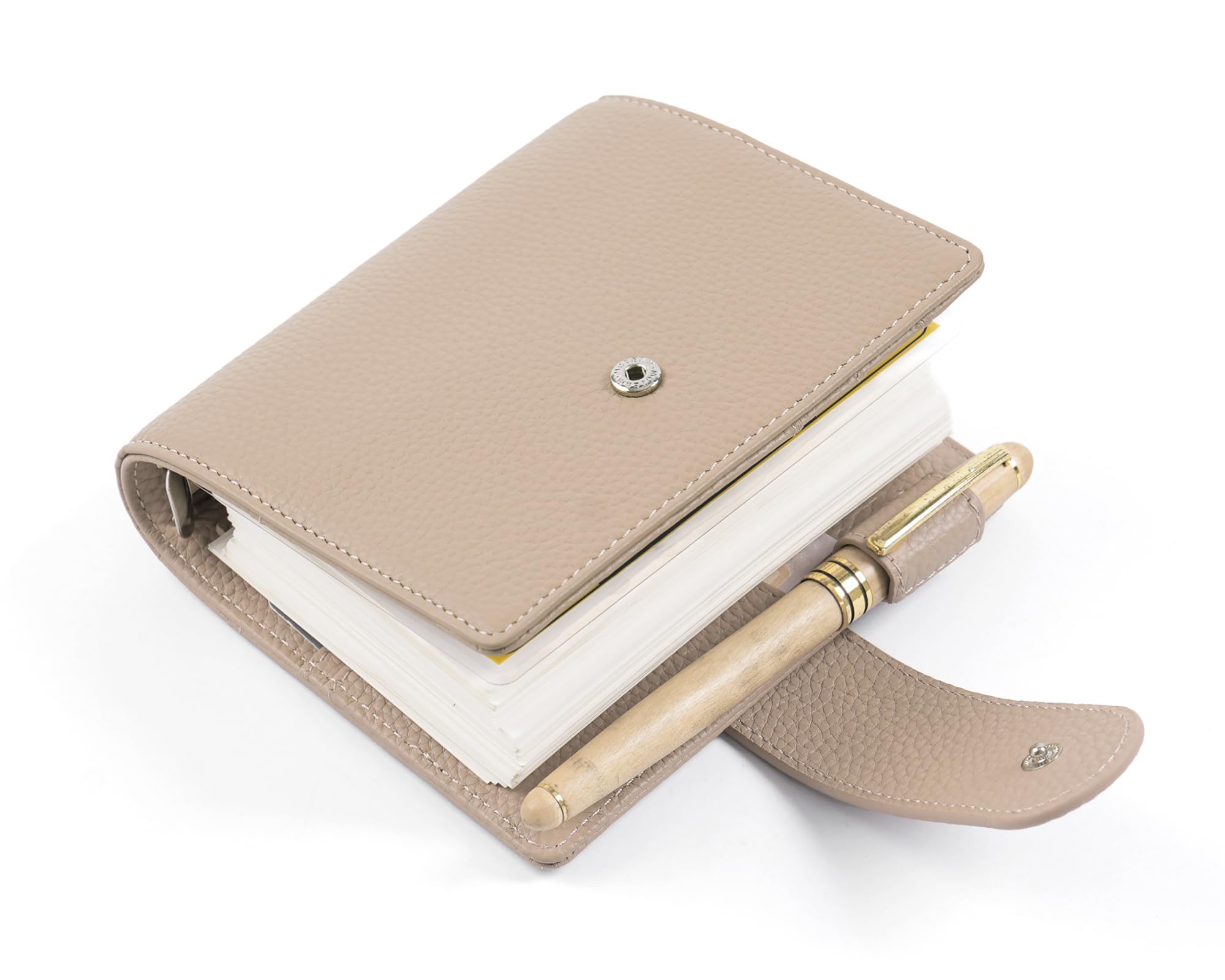 Moterm Elite Pocket Rings Classeur, En Cuir Véritable, Format A7