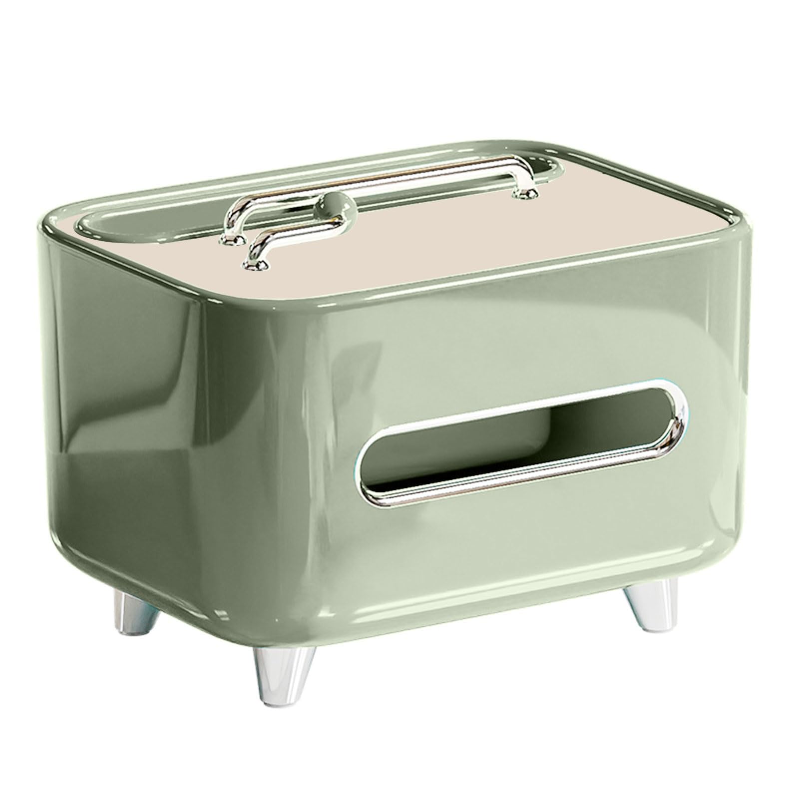 Xinsheinelry Tissue Holder with Multi Compartment Space Saving Napkin Dispenser Practical Paper Towel Box for Living Room Desk Organiser