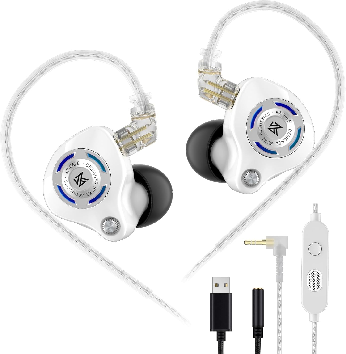 Amazon.com: KZ Gale Wired Earbuds with Microphone, HiFi Deep Bass
