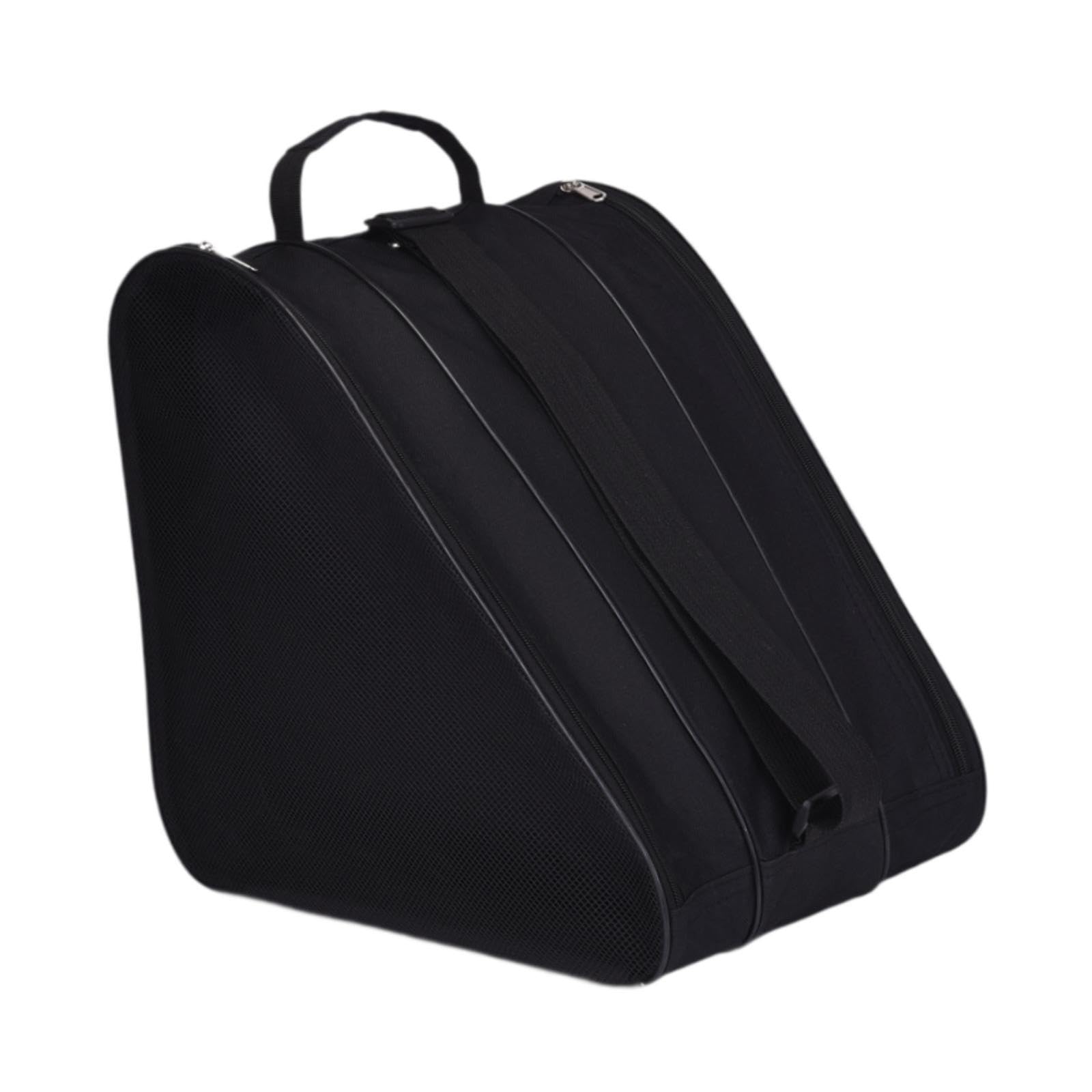 QSTDGVPW Roller Skates Bag Ice Skate Bag Large Capacity Breathable Roller Skate Carrier Skating Shoes Carrying Bag for Women Men, black