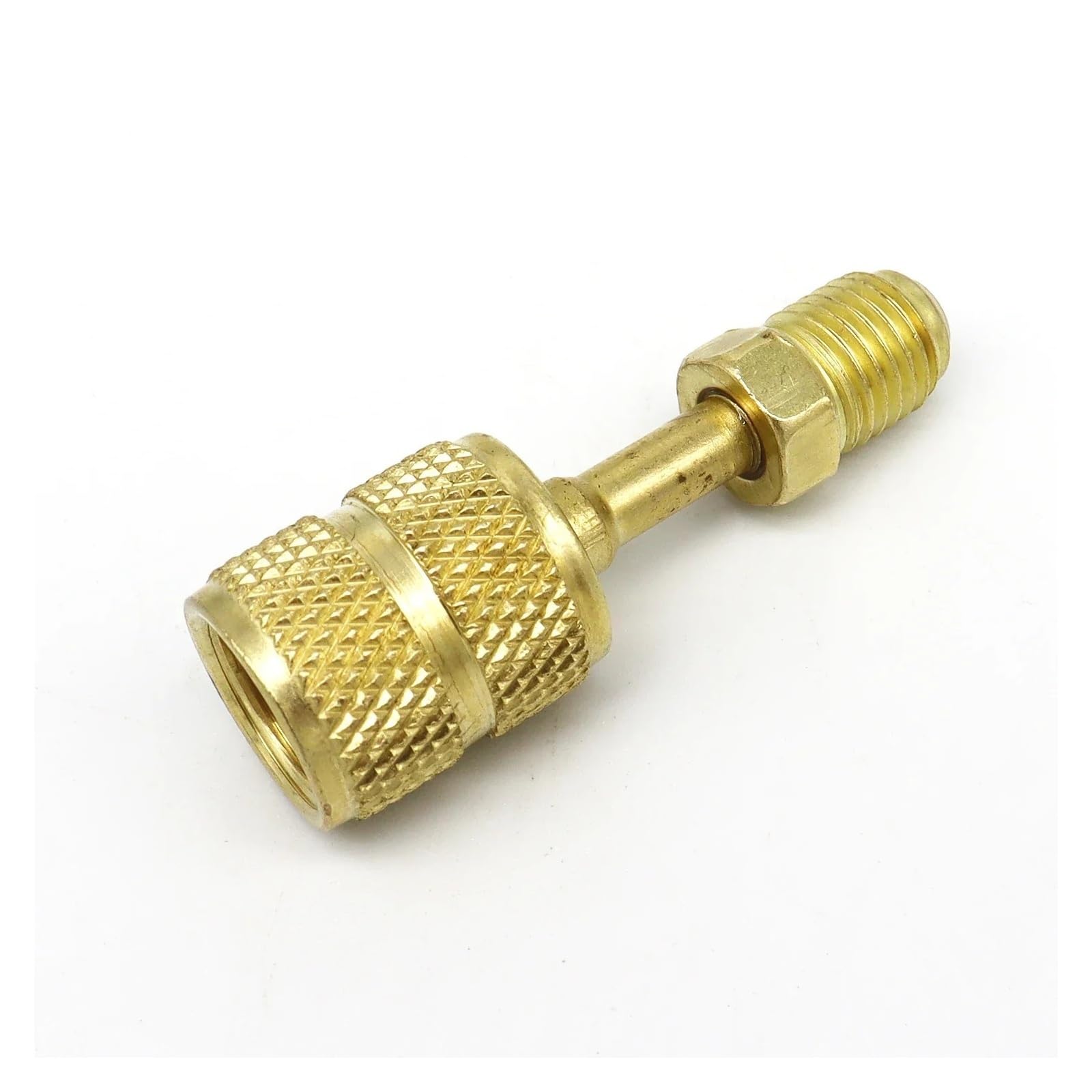 2 szt. R410A adapter 5/40.6 cm SAE żeński do 1/10.2 cm SAE męski, mosiężny port ładowania klimatyzacji złącze portu próżniowego do mini dzielonego HVAC (2 szt. styl 2)