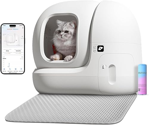 PETKIT Pura Max - Caja de arena autolimpiante para gatos con gran capacidad para múltiples gatos, control de aplicación, 76 L de espacio grande