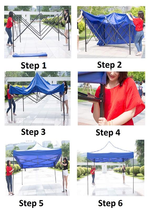 Image of Gazebo Tent Portable Popup Foldable Canopy 10x10 Ft Shelter for Event, Advertisement, Promotion, Exhibition Stall, Waterproof Outdoor Gazebo Tent, Heavy Duty Frame (Yellow, 10 x 10 Ft)
