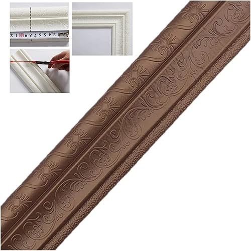 YTCPMHEA 2022 Nuevo Borde de Paredes 3D Autoadhesivo Protección Ambiental Tira de Borde de Paredes 3D, Marco de Bordes de Pared Flexibles Despegar y