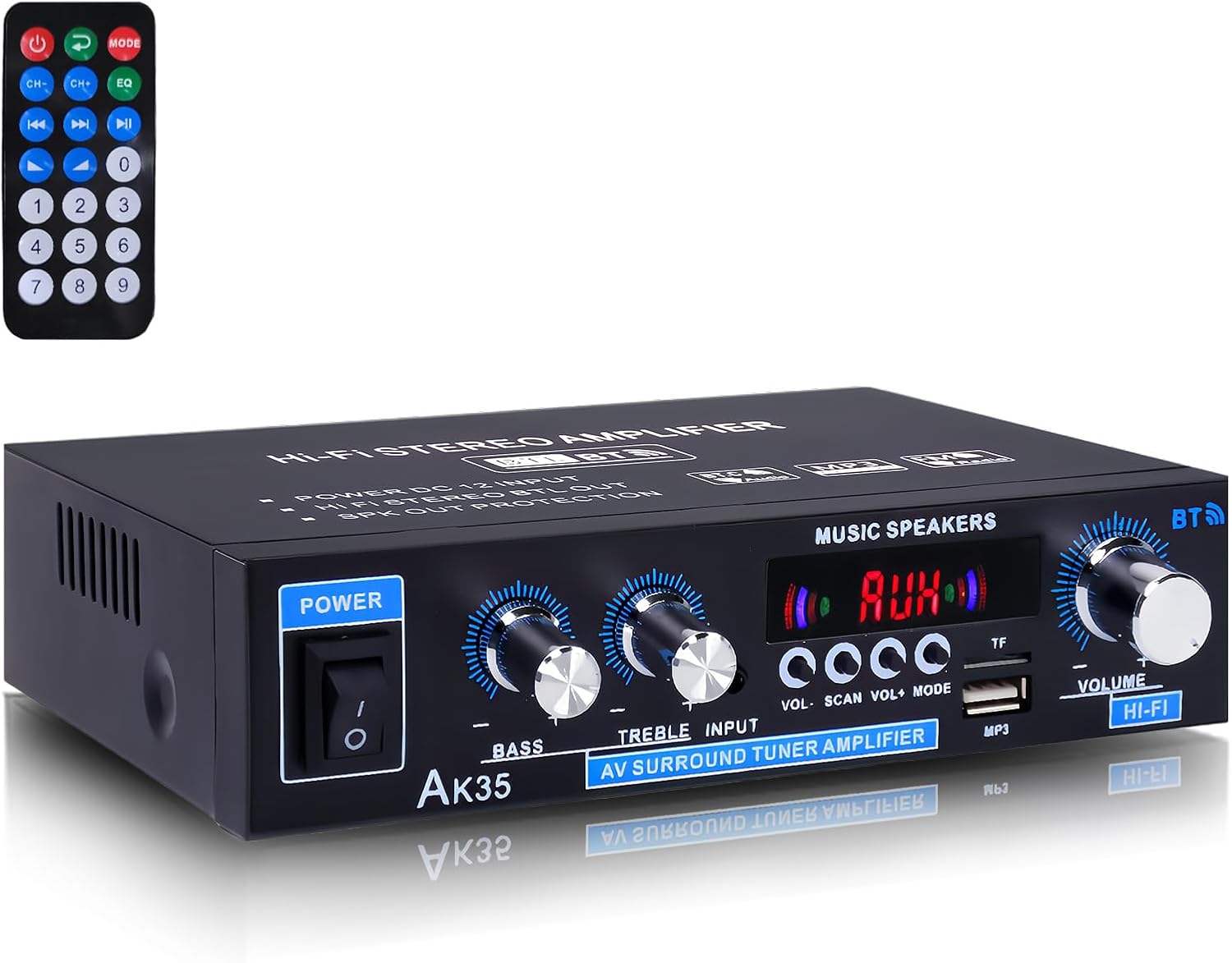 AK35 200W Stereo Audio Amplifier Bluetooth 5.0