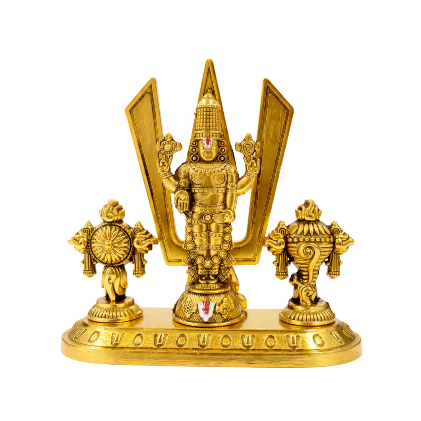 SRI YAGNAA - Tirupati Balaji Idol with Shanku Chakra Namam Set - Lord Venkateswara Swamy Murti for Home Pooja & Temple Decor - Balaji Idol for Car Dashboard Decor-image-20