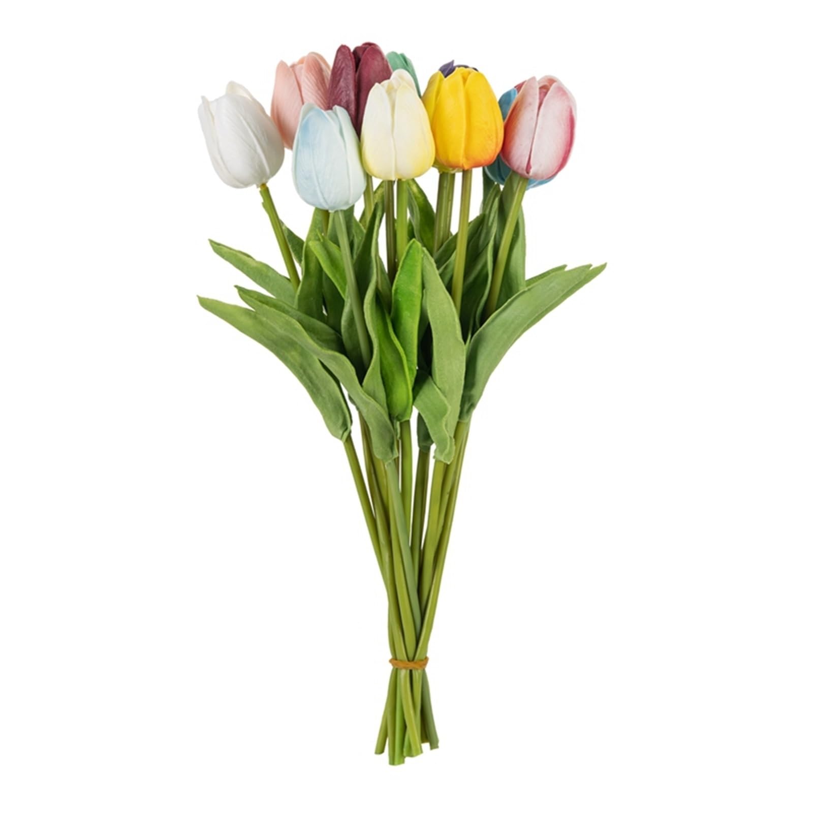 Dcrxz Artificial Flowers 10Pcs Tulip Flowers Artificial Tulip Bouquet PE Foam Fake Flower for Wedding Ceremony Decor Home Garden Bouquet Decoration(MULTI)
