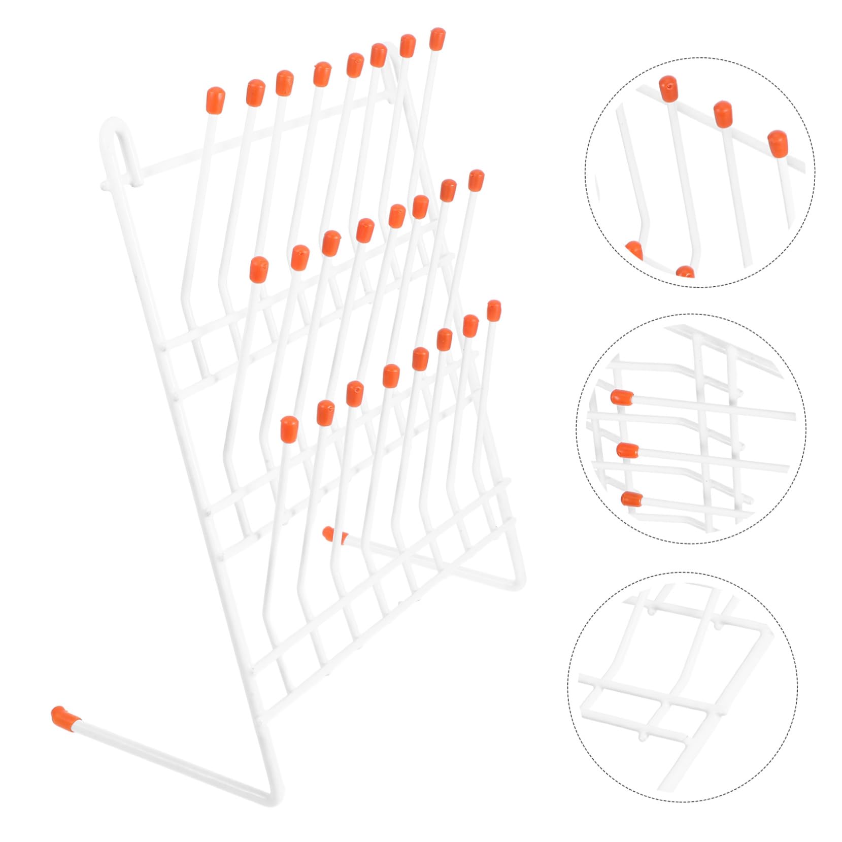 Soporte para Tubos de Ensayo y Vasos de Laboratorio Rack de Secado con Posiciones Resistente y Práctico para Química y Experimentos Científicos