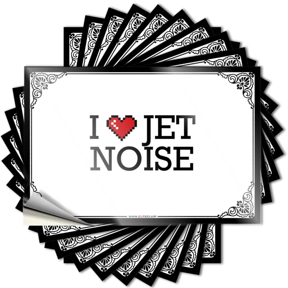 Decals Bottle Optical Illusion I Love Jet Noise for Interior - Farm Easy Peel Removable(8X12CM)