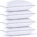 Pillows Standard Size Set of 4 - Bed Pillows for Sleeping 4 Pack, Cooling Supportive Hotel Pillows with Premium Soft Down Alternative Fill for Side Stomach and Back Sleepers
