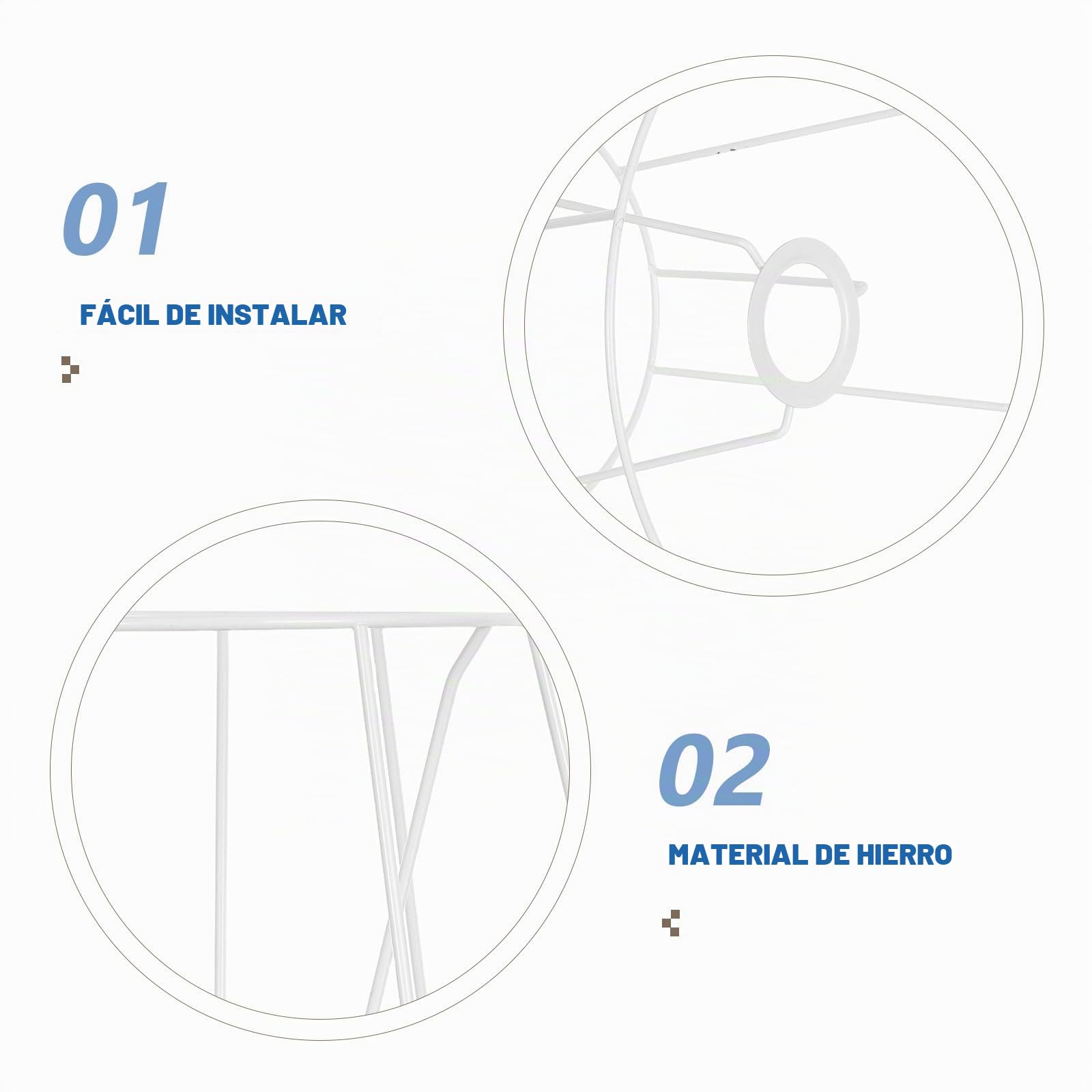 ABOOFAN Marco De Pantalla De LáMpara E27 Metal Hueco Compatible Con Bombillas Para LáMparas Colgantes De Mesa Y De Pie DecoracióN Diy Dormitorio Sala Comedor 10.23X10.23X7.48In