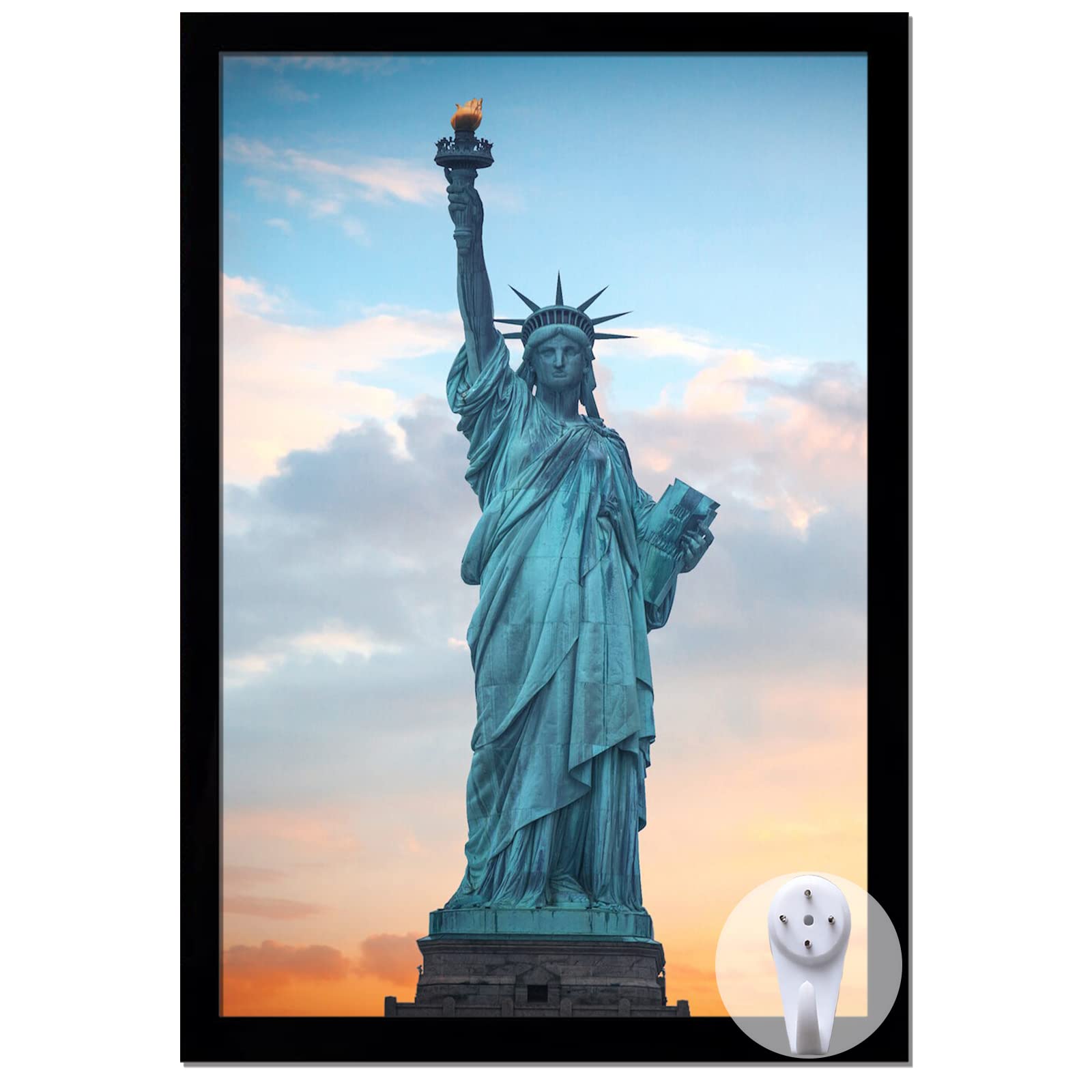 OMAIGAR 13x19 Picture Frame for 13by19 Poster Photo Canvas Certificate Black High Transparent Poster Frame Wall Desktop Horizontal Vertical 13 x 19