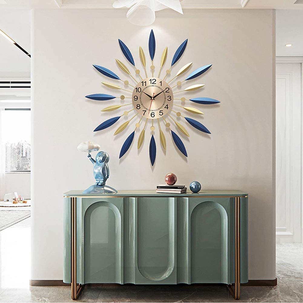 Amazon.co.jp: 壁掛け時計 モダンアートクロック 24インチ 大型金属製