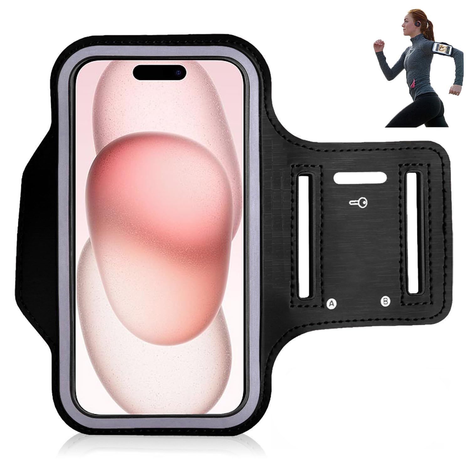 Running Phone Holder RUNBACH Waterproof Armband For IPhone 16/15