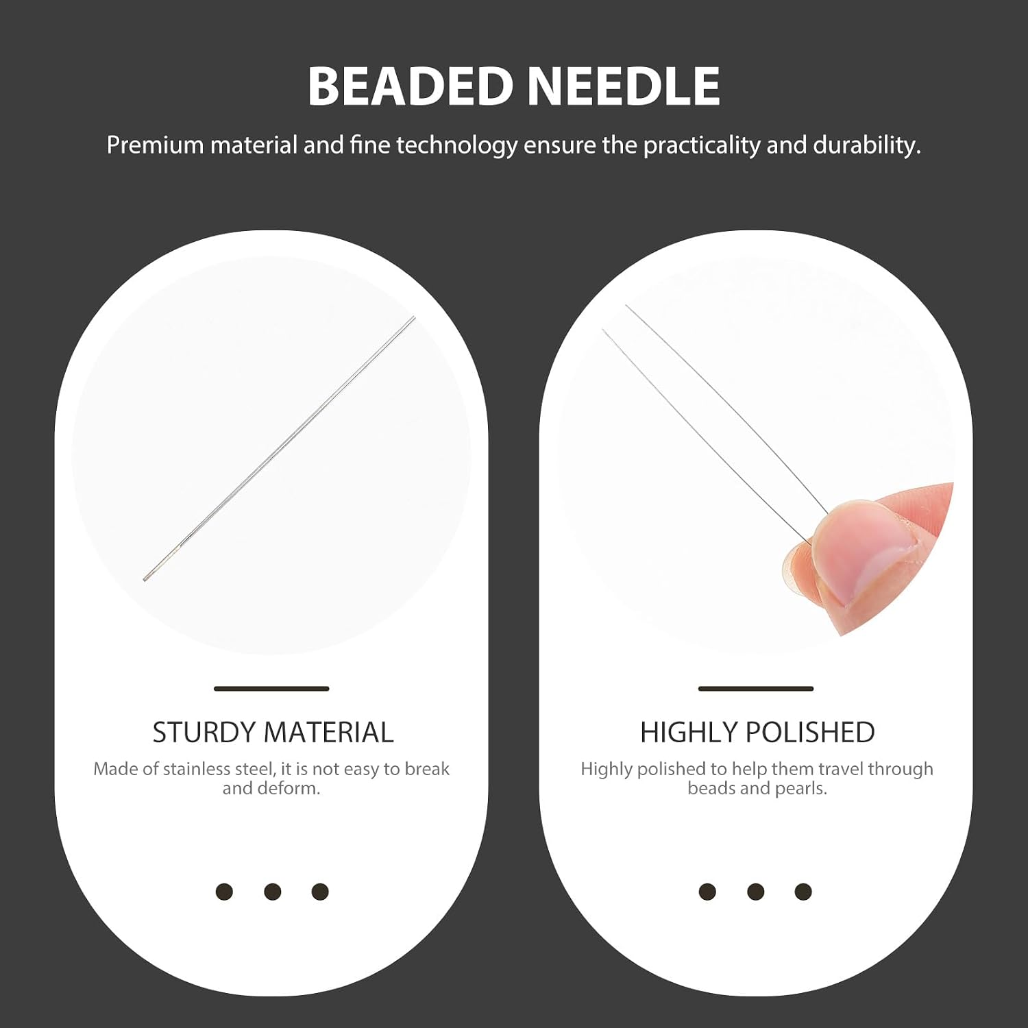 Anneome 3pcs Bead Threading Needles 113mm Long Open Eye Superfine Sewing Needles for Jewelry Making and Beading Crafts