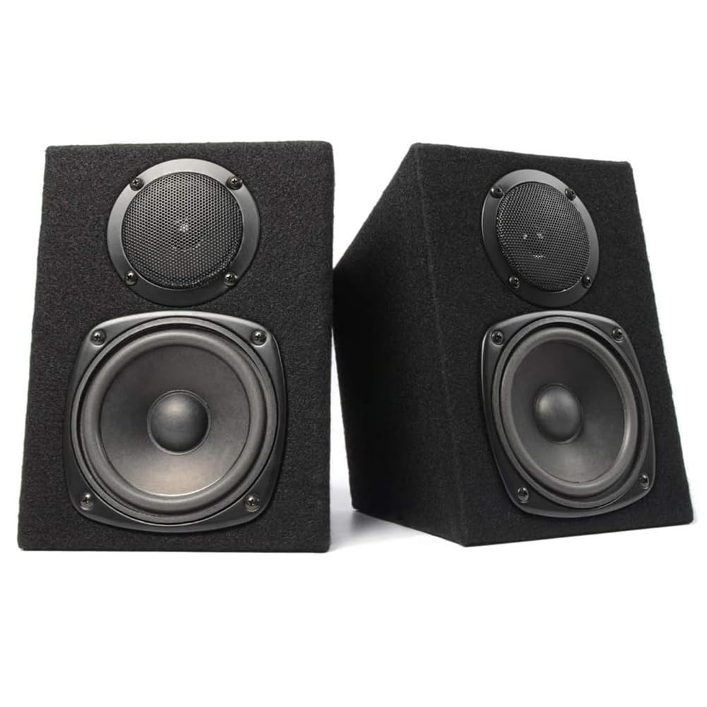 2 FENTON DMS40 170.172 casse acustiche a 2 vie, nere, diffusori hifi, 2 x 30 watt rms e 2 x 100 watt max, impedenza 8 ohm, 90 db spl, per casa, da ascolto, a coppia