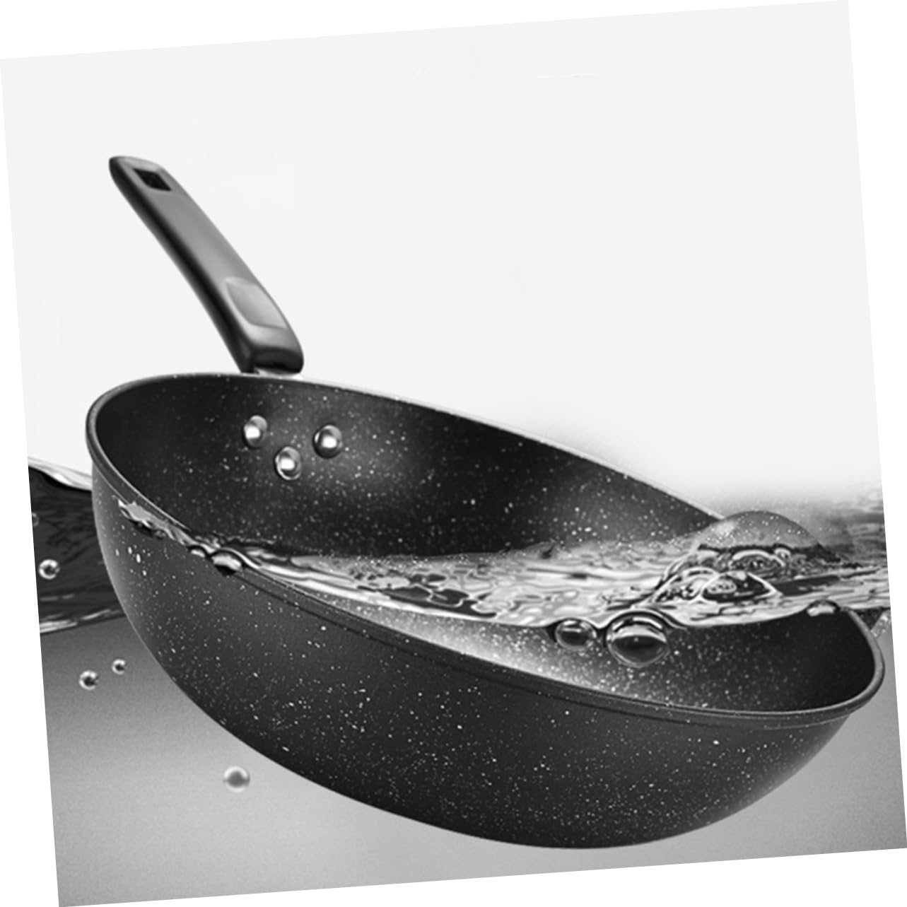 ABOOFAN Padella Wok in Pietra Maifan Piccola Wok Giapponese Fondo Tondo per Fornelli Gas Uso Domestico Cucina Tradizionale