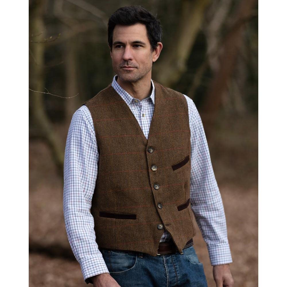 Walker and Hawkes - Alcott - Chaleco de Tweed para Hombre - Estilo Formal