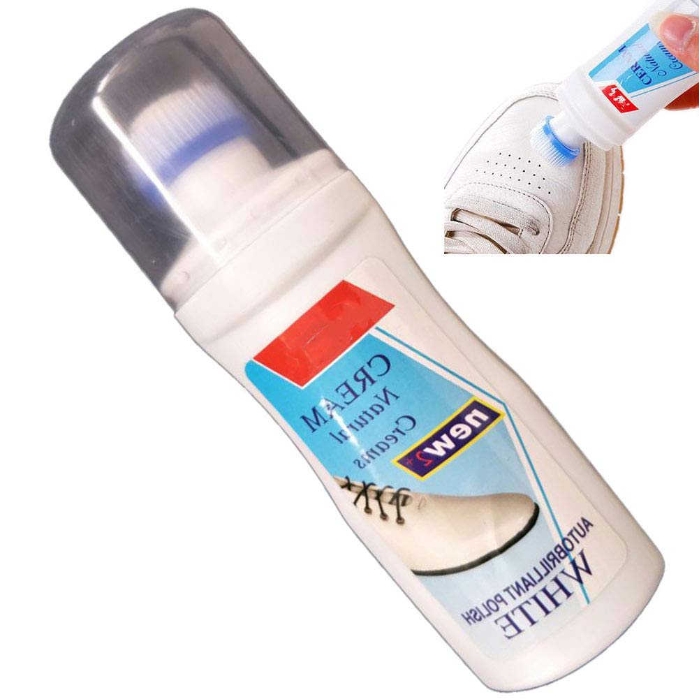 Tossper As Shown 1Pc Sport Shoe Whitener Detergent Leather Shoe Cleaner Sofa And Bag Cleaner White Shoe Brightener With Removal Of Dirt And Whitening Function White Shoes Cleaner With Brush Head For Dirty