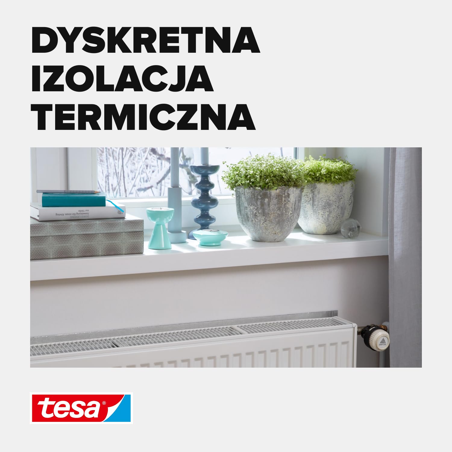 tesa INSULATION folia odblaskowa do grzejników - Folia izolacyjna do ogrzewania - Folia odblaskowa do magazynowania ciepła - 1 m x 0,7 m