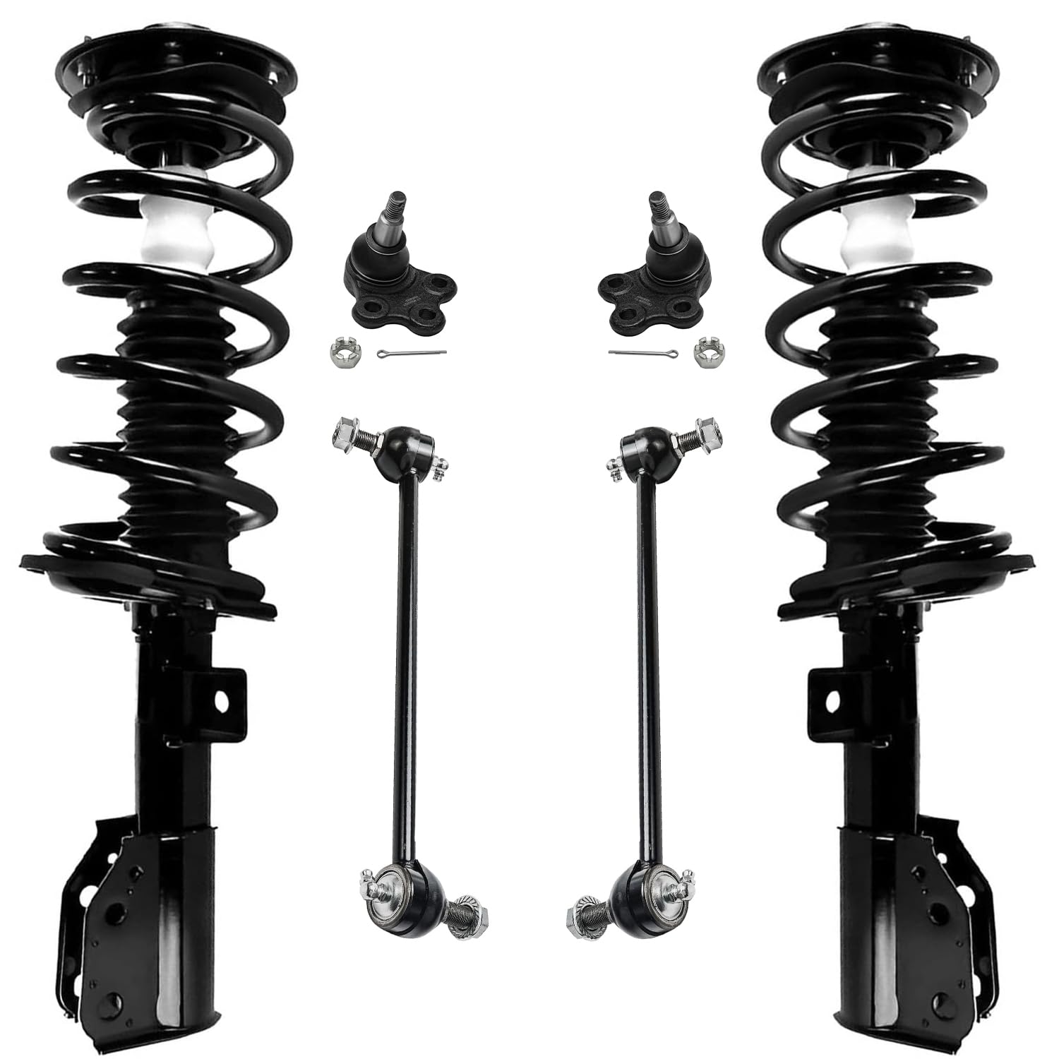 Detroit Axle - Front 6pc Struts Kit for 10-17 Chevrolet Equinox, 2