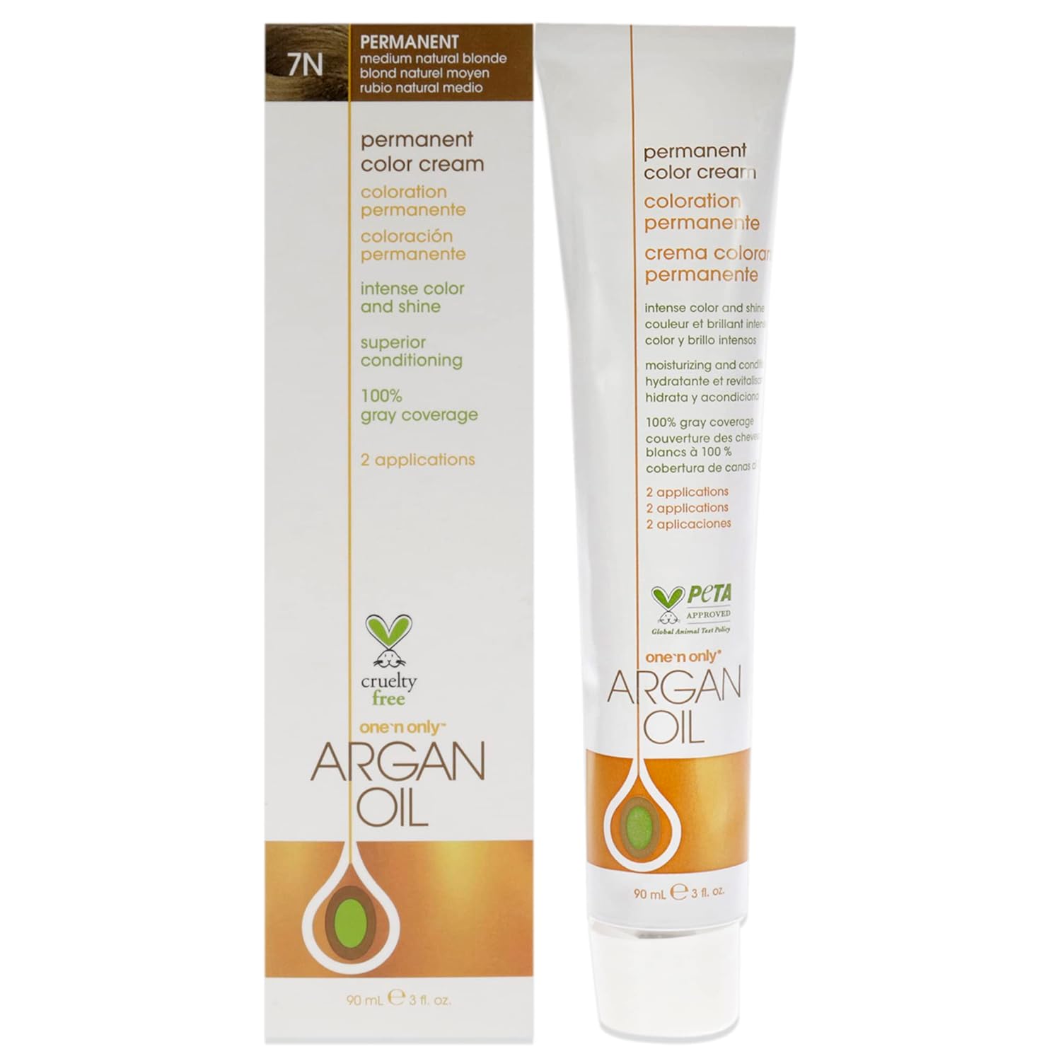 One N’ Only Permanent Hair Color – Permanent Hair Dye Made with Argan Oil – Delivers Rich, Accurate Tones with Gray Coverage – Improves Moisture & Elasticity – 7N Medium Natural Blonde (3 oz) One N’ Only Permanent Hair Color – Permanent Hair Dye Made with Argan Oil – Delivers Rich, Accurate Tones with Gray Coverage – Improves Moisture & Elasticity – 7N Medium Natural Blonde (3 oz)