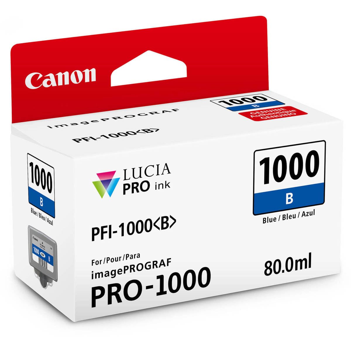 Amazon.com: Canon 2 Pack PFI-1000B Blue Lucia PRO Ink for