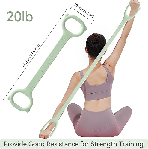Miniatura 2 de Figure 8 Workout Resistance Band - 3 Elasticities Optional 20 30 40lb, Thicker Durable Arm Back Shoulder Exercise Elastic Rope Yoga Straps Pilates
