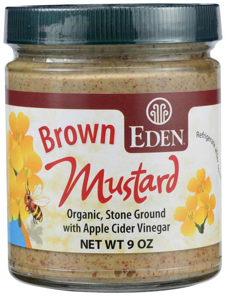 Eden Foods Mustard, Og, Brown, Glass, 9-Ounce (Pack of 6)