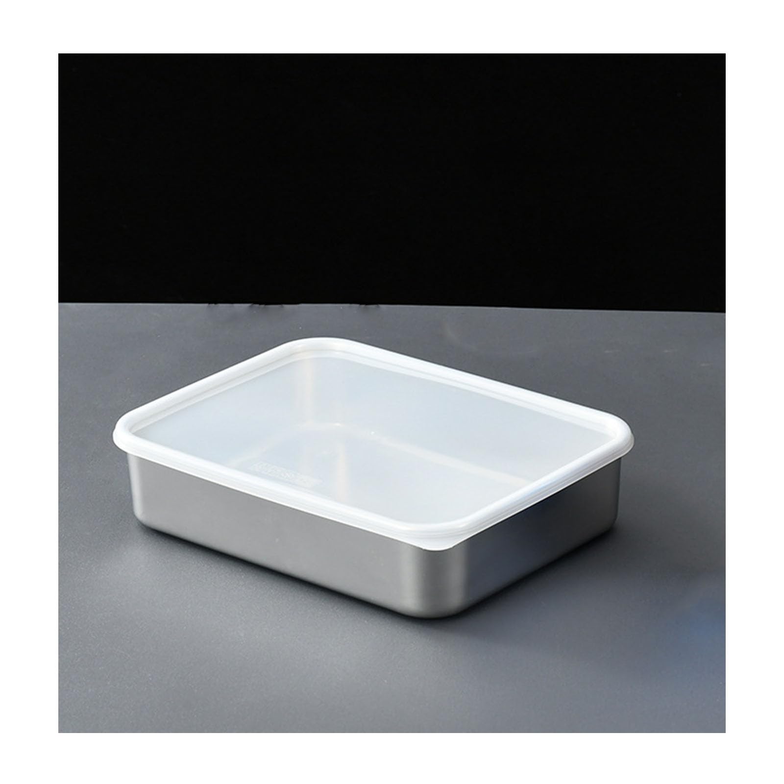 Recipientes Herméticos para Alimentos,Rectángulo Contenedor De Almacenamiento con Tapa,Fiambrera Acero Inoxidable,304 Stainless Steel,1900ML