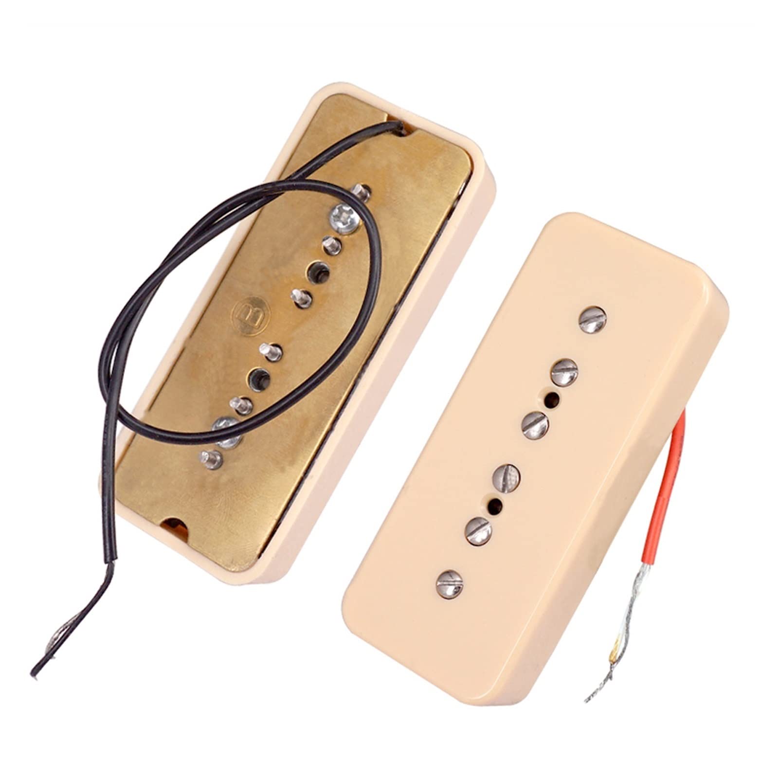 Humbuckers 2 Piezas P90 Neck & Bridge Humbucker Pickups 5052m Espacio De Postes para Piezas De Guitarra Eléctrica