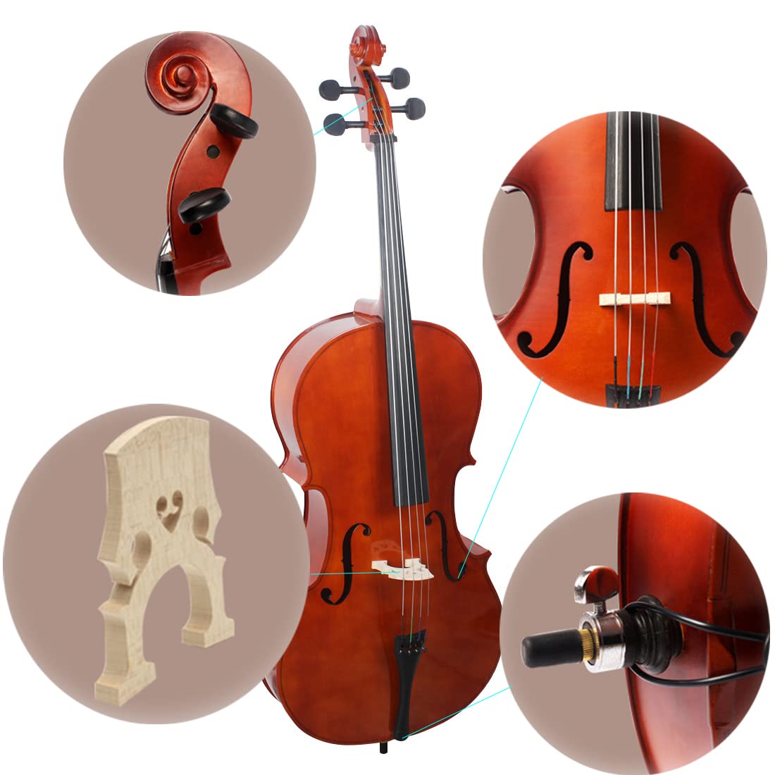 フルサイズ チェロ 4弦 ブラウン 31QGyQgC4AL._SS200_.jpg