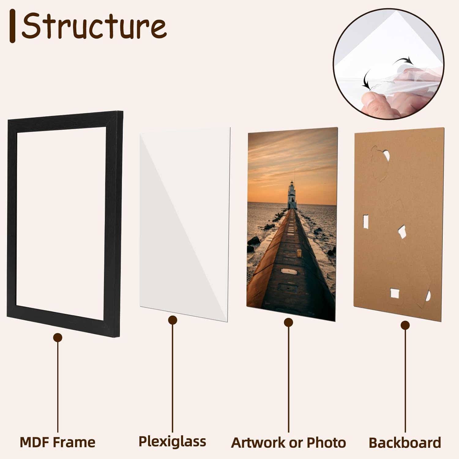 Edenseelake 4x6 Picture Frame Set of 22, Black Wood Picture Frames Display 4 by 6 Inch Photo for Tabletop or Wall, Vertical or Horizontal