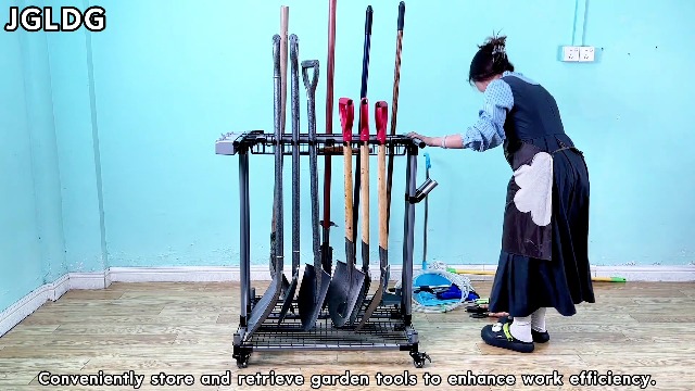 Amazon.com: JGLDG Garden Tool Storage Rack with Wheels Heavy-Duty