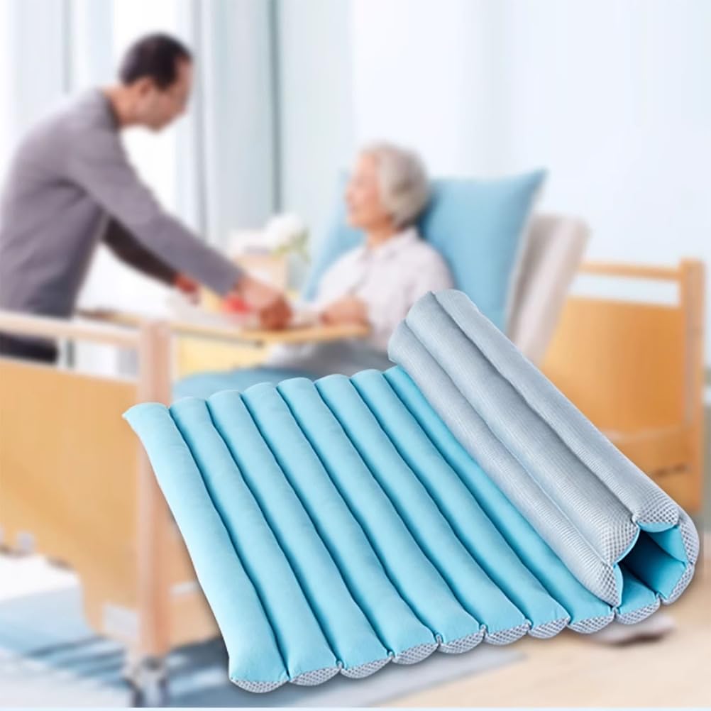 Générique Matelas Anti-Escarres À Compression Contre Les Coussin Respirant pour Le Coccyx des Personnes Âgées Prévention des Escarres Utilisable À L'hôpital en Fauteuil Roulant,Blue a,90×70cm