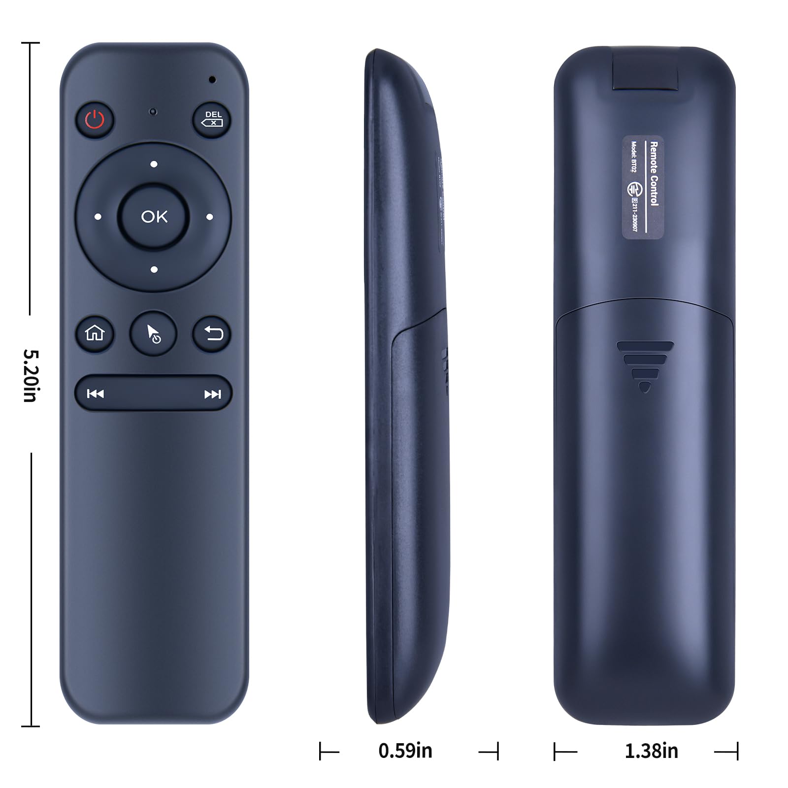 Ersatzfernbedienung für Ottocast CarPlay AI Box, passend für OttoAibox I3, P3, P3 Lite und den Play2Video Pro Wireless CarPlay Adapter