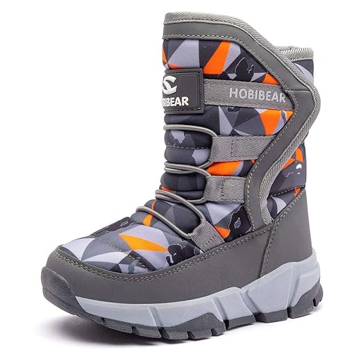 GUBARUN Boys Snow Boots Winter Waterproof Slip Resistant Cold Weather Shoes (Toddler/Little Kid/Big Kid)