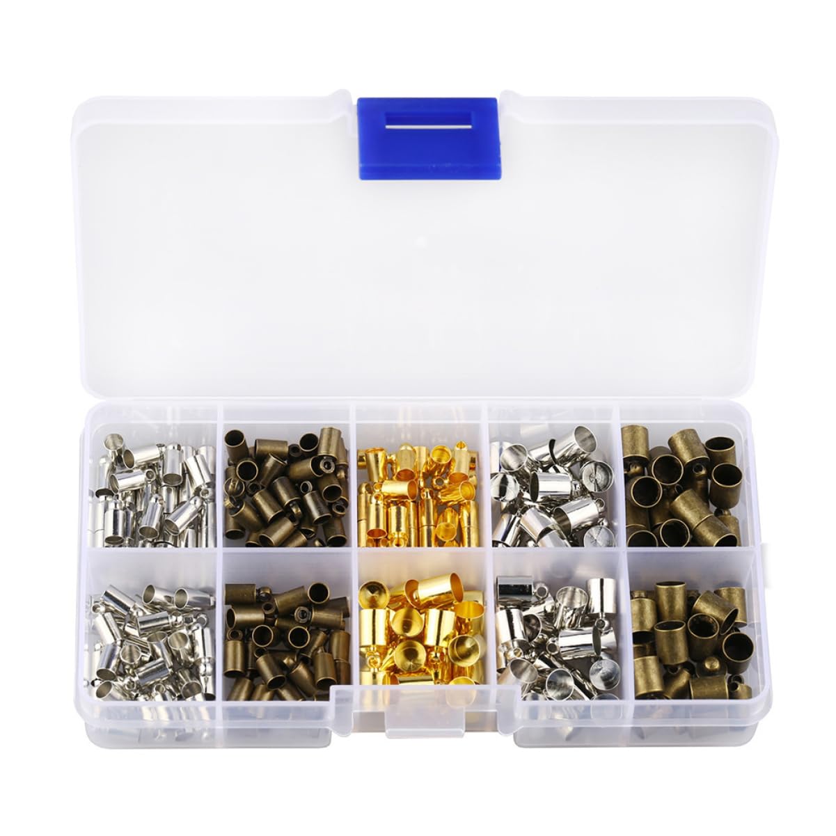 KONTONTY 200pcs DIY Jewelry Accessories Wide Weight Buckle Fringe Hat Buckle Leather Cord 6mm Mixed DIY Jewelry Making Supplies