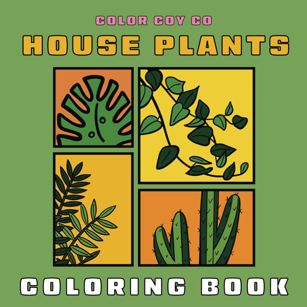 House Plants Coloring Book: 50 SIMPLE AND BOLD PLANT COLORING PAGES